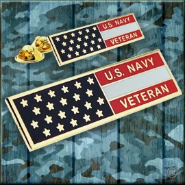 Navy Veteran Flag Lapel Pin