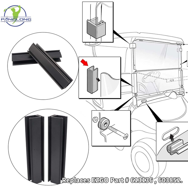 EZGO RXV Windshield Sash Clips 10" OME 603852 for 2008
