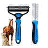 2-in-1 Shedding Brush and Detangling Comb Combo,Stripping Brush for Medium