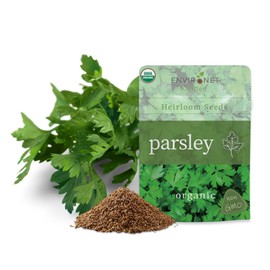 Environet Organic Parsley Seeds Pack – 1 OZ Pack, Non-GMO, Heirloom, High-Germination, Fresh & Flavorful Herb for Cooking, Garnishing & Gardening