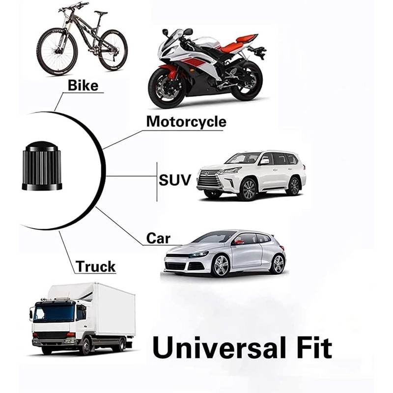 10 pcs - Tyre Valve Caps - Universal Dust Caps