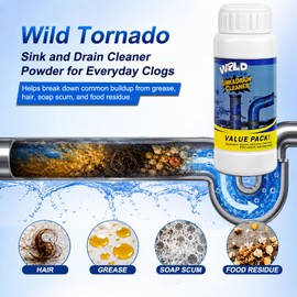 Wild Tornado Sink and Drain Cleaner for Kitchen Bathroom Sink Pipe Cleaning