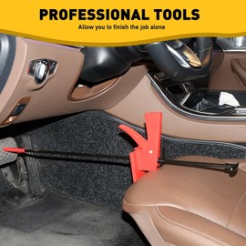 Adjustable Brake Pedal Hold Down Tool with Handle Trigger 28 Inch Adjustable Car Brake Depressor for Throttle and Clutch Pedal, Ideal for Checking, Default