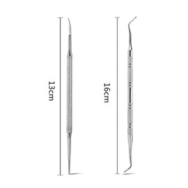 Nail Scalking Remover, Nail Scalk, Nail Garbage Remover, Winding Nail Hook, Intricate Nail Tool, Stainless Steel, Nail Gap, Garbage Remover, Hand, Finger, Toes (Set of 2)