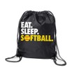 Softball Sport Pack Cinch Sack | Eat Sleep Softball |