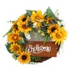 15 Inch Sunflower Wreath for Front Door Artificial Sunflower Wreath
