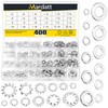 Mardatt 400Pcs 304 Stainless Steel Spring Lock Washer, 6# 8#