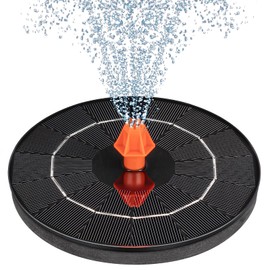 VOROSY 3.5W Solar Fountain, Upgrade Solar Water Fountain Pump Outdoor,Solar Bird Bath Fountains with 4 Fixed Rods & 8 Orange Nozzles for Bird Bath, Garden, Pond, Pool