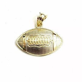 UNBRANDED New 10k yellow Gold football Pendant charm sport fine jewelry gift unisex 1.4g
