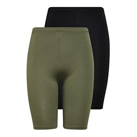 ONLY Women's Cycling Shorts (Pack of 2), Black/pack: kalamata, S