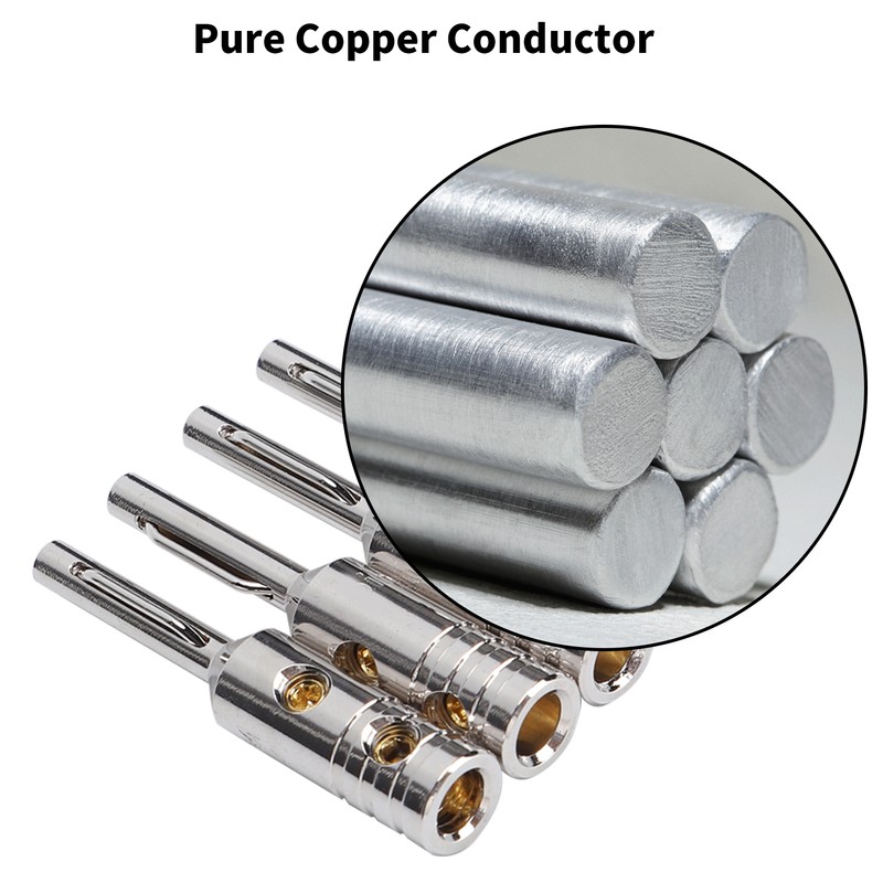 Monosaudio B80（R）Banana Plug Pure Copper Power Plug Connector for Professional