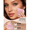 Juego De 50 Borlas De Maquillaje En Polvo De Doble