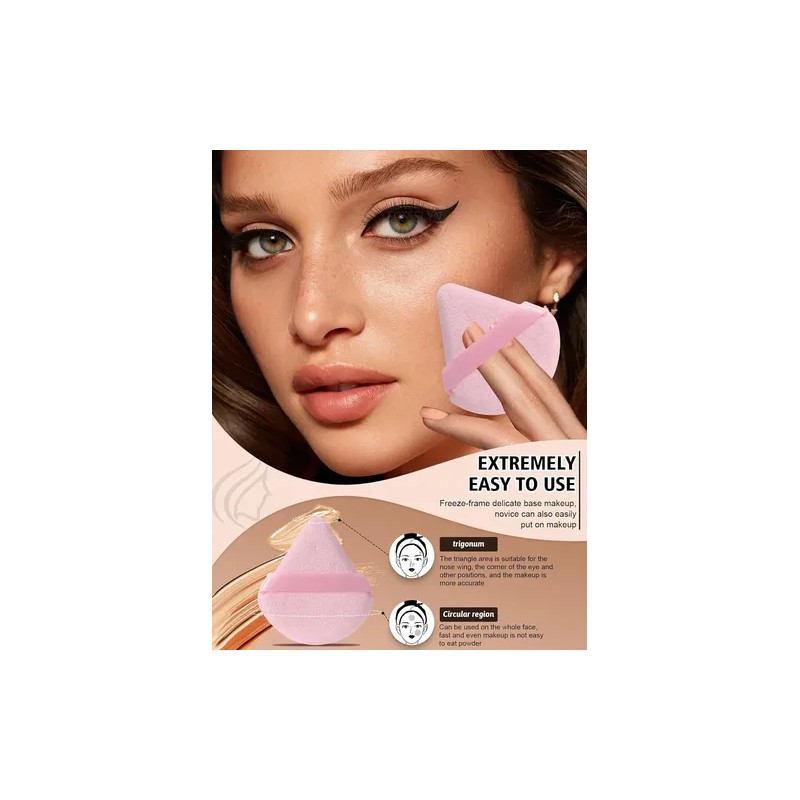 Juego De 50 Borlas De Maquillaje En Polvo De Doble