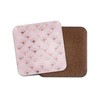 1 x Gold Art Deco Pattern Coaster - Pink Retro