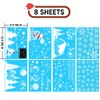 Hidreams 153 PCS Christmas Window Decals Stikcers, Xmas Snowflake Window