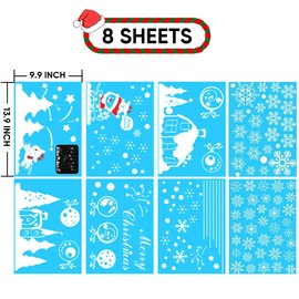 Hidreams 153 PCS Christmas Window Decals Stikcers, Xmas Snowflake Window Clings