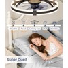 VOLISUN Ceiling Fans with Lights and Remote, 19.7in Low Profile