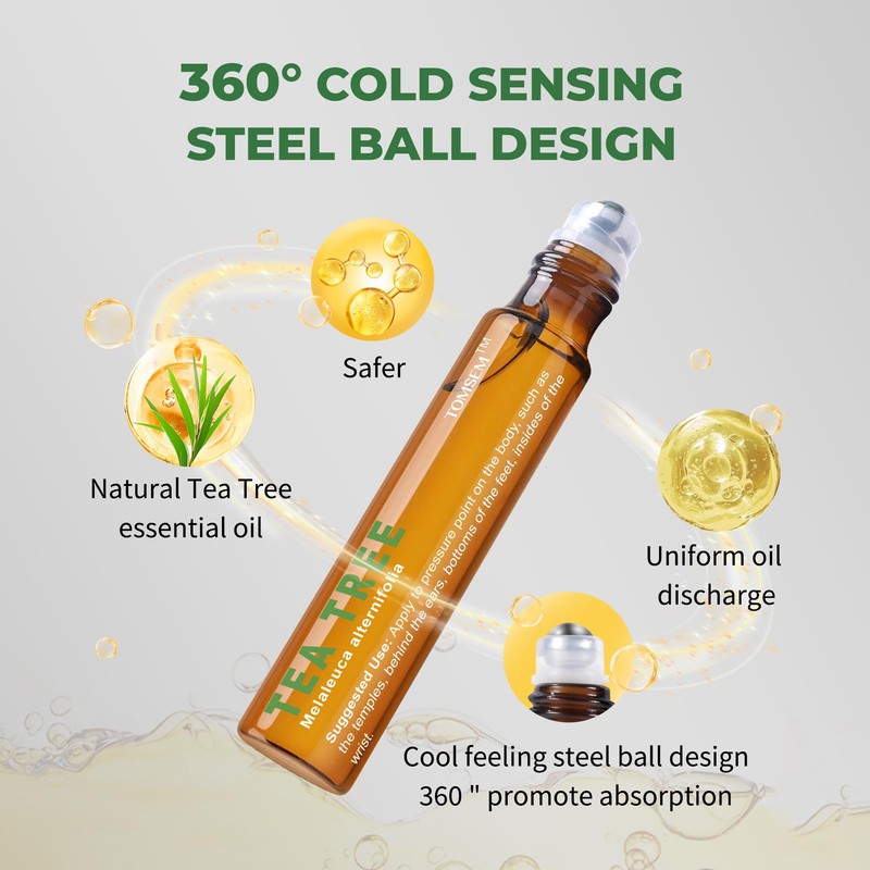 TOMSEM Australian Tea Tree Oil Roll On - Premium Therapeutic