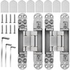 Onedaful 2 Kits 7 inch Stainless Steel Hidden Door Hinges