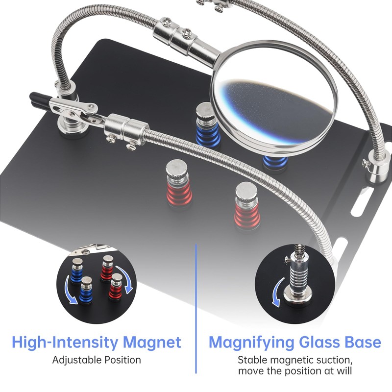 DiGiYes Magnetic Helping Hands Soldering Station with 4 Magnetic PCB