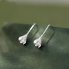 MYHAO 925 Sterling Silver Flower Drop Earrings Dangle for Women