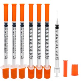 Jotia 30Pcs 1ml/cc Syringe with 30Gx8mm, Lab Syringes, Plastic Syringes (Individually Sealed)