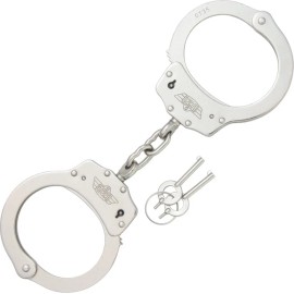 Uzi Handcuffs Silver finish Steel Double Lock HCCS