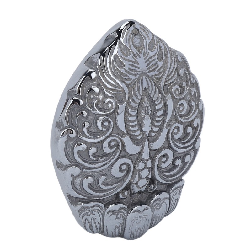 Natural Terahertz Pendant Peacock Pattern Carved Energy Stone Hanging Ornament