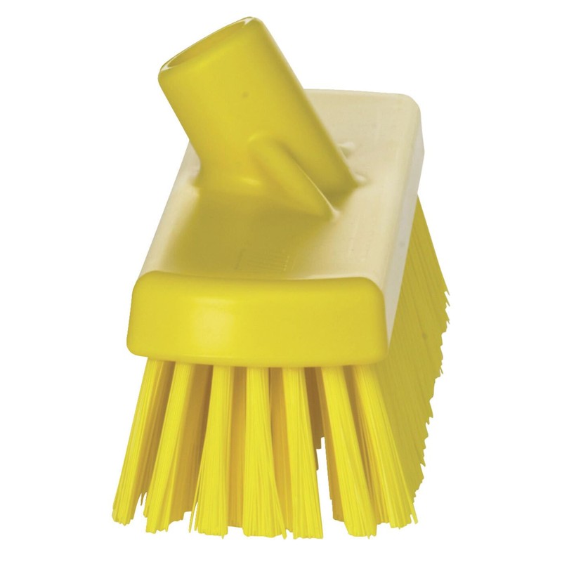 Vikan 70606 Deck Scrub, 11-3/4" Polyester Bristle, Yellow
