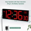 Soobest LED Digital Wall Clock, Large Digital Clock Bold Numbers