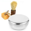 Mikinona Men's Stainless Steel Shaving Bowl Shave Soap Cup for