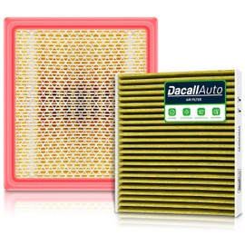 Dacall Activated Carbon Cabin & Engine Air Filter Set fit for Ram 6.4/6.7L 2500 3500 4500 5500, Replace Part NO. 53034051AB 68406048AA