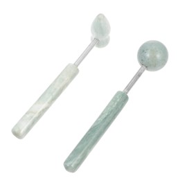 SAFIGLE 2pcs Jade Massage Roller for Neck Shoulder Massager for Facial Skin Care Tool