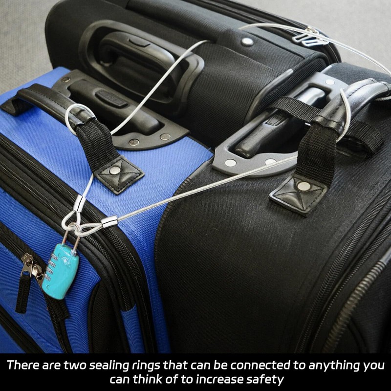 5 Pcs Cable Lock, Rust and Corrosion Resistant Security Cable,