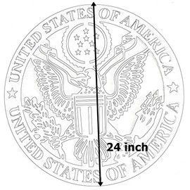 Bellaa 21918 Metal Wall Art United States of America Retro Vintage American Flag Bald Eagle Symbols Laser Cut 3D Sculpture Patriotic Country Iron Sign Indoor Living Room Outdoor Garden Patio Yard