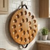 Hiceeden Acacia Wood Deviled Egg Platter with Handles for Easter,