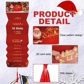 2026 New Christmas Money Envelope for Cash, 10 Slots Surprise, Money Envelopes for Xmas Gift Envelopes Supplies Christmas Cash Gift Envelopes for Men Women Girls Boys, Red
