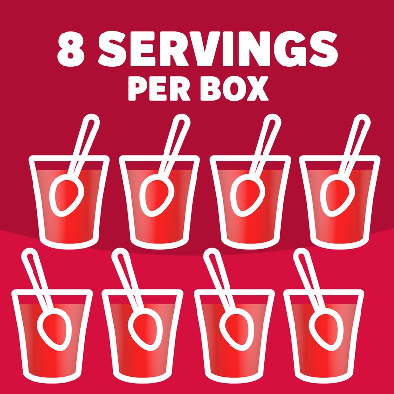 Jell-O Cherry Gelatin Dessert Mix, Family Size, 6 oz Box