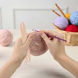 4 Pcs Wooden Weaving Shuttles, DIY Tapestry Loom Tools, 2 Large (11.8"x0.9") & 2 Small (5.9"x0.9"), Beech Wood Shuttles for Hand Weaving, Knitting, Tapestry Making & Craft Projects