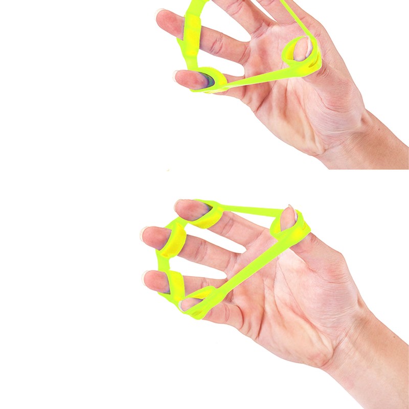 10Pcs Finger Exerciser 6.6LB Green Soft Flexible Silicone Portable Skin