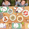 AnyDesign 60Pcs Stripe and Plaid Paper Placemats Disposable Table Mat