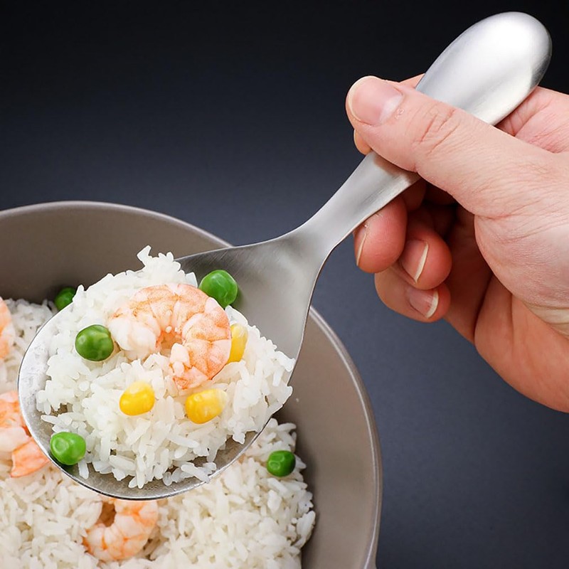 Serving Spoon, 304 Stainless Steel Spoon, Risotto Spoon, Large Smooth