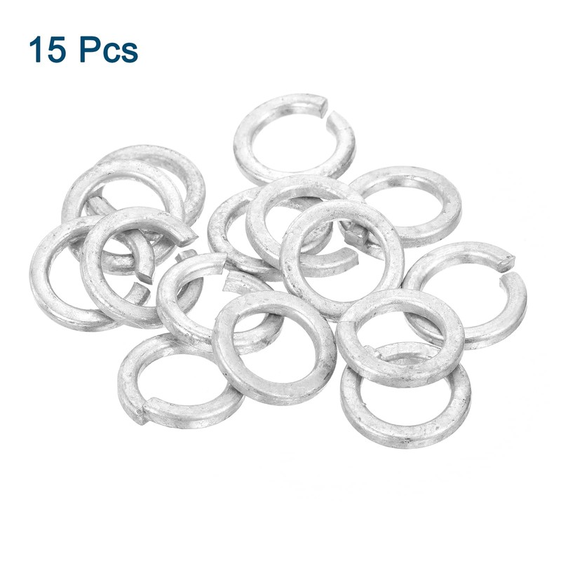 sourcing map 5/8" Split Lock Washer, 15Pcs Carbon Steel Spring