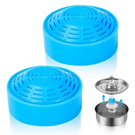 Pack of 2/4 Filter Cat Fountain Compatible 2 Litre Stainless Steel Round Pet Fountain, Cat Fountain Accessories, Pet Fountain (4)