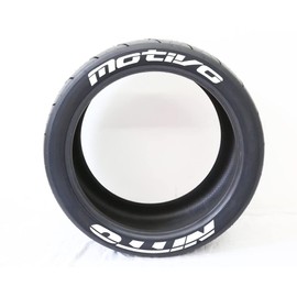 Tire Stickers Nitto Motivo - Permanent DIY Glue On White Tire Lettering Kit with Glue & 2oz Touch-Up Cleaner / 14-16 Inch Wheels / 1.25 Inches/White / 4 Pack