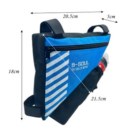 UPANBIKE Bike Frame Bag Bicycle Water Bottle Holder 1.5L Bike Front Tube Bag Bicycle Saddle Bag with Water Bottle Holder Bicycle Accessories(Blue,Water Bottle is not Included)