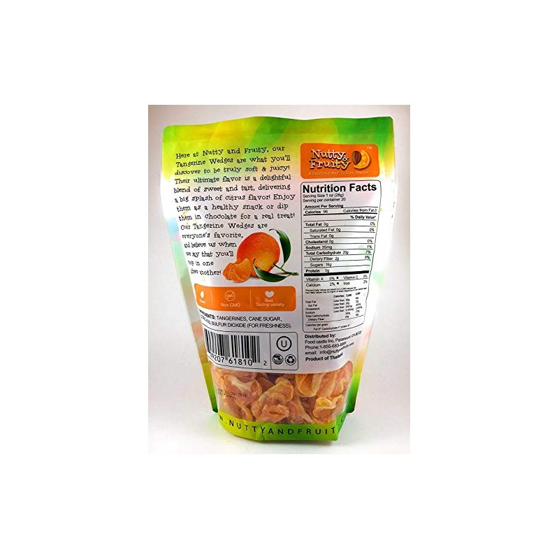 Nutty & Fruity Dried Tangerine Wedges 2 20 oz Bags