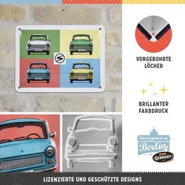 Nostalgic-Art Retro Tin Sign Trabant - Pop Art - Nostalgia Gift Idea, Metal Vintage Design for Decoration, 15 x 20 cm