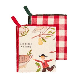 Mud Pie Christmas Towel Set, 12 Days Christmas,16 1/2" x 26"