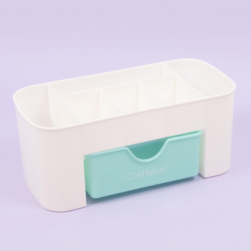 Craftelier - Desk Organizer with 5 Compartments and Drawer |